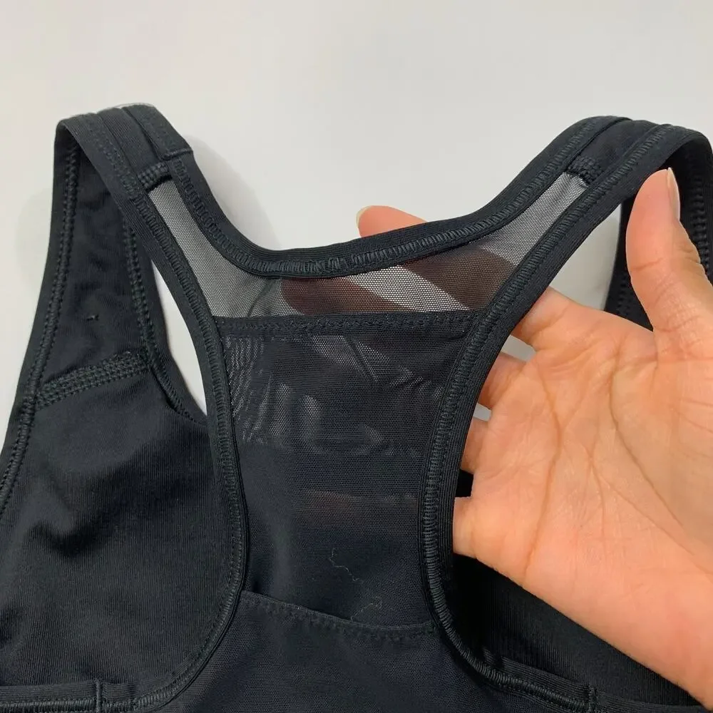 Nike Sports Bra Womens Extra Small Black‎ Dri Fit Classic Racerback Running Yoga